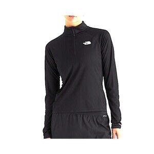 The North Face Women’s Quarter Zip Up Jacket Pullover Longsleeve Black Medium
